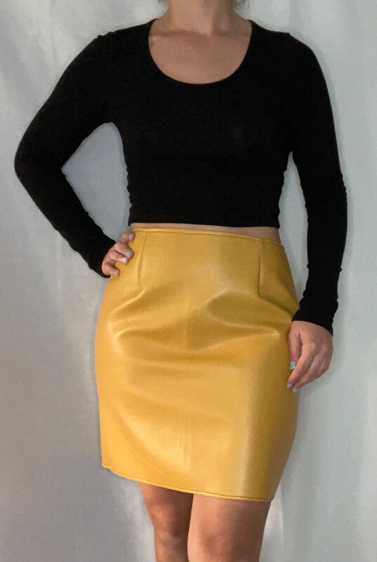 Faux Leather Mini Skirt, Pencil Skirt